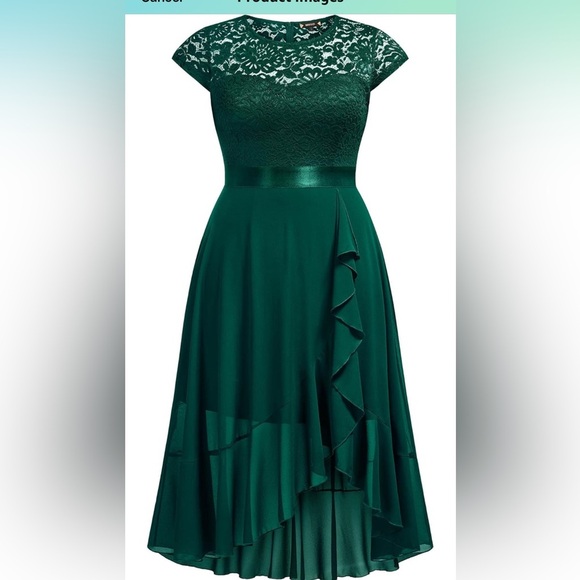 Miusol Women's Plus Size Sequin Floral Lace Evening Gown - Picture 8 of 12